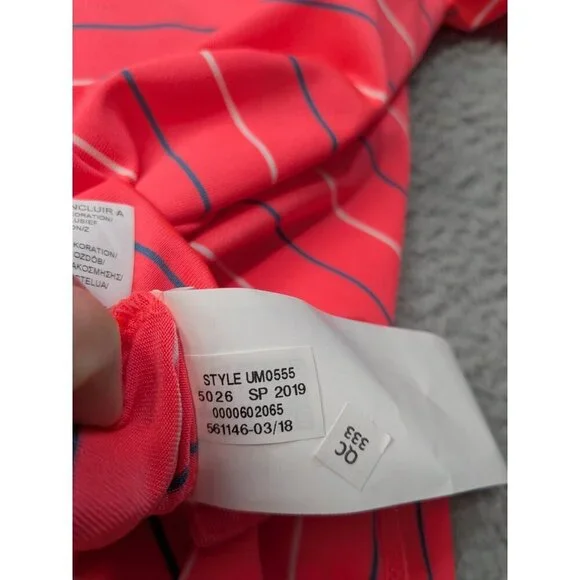 Under Armour Polo Shirt Mens Medium Performance Stripe 2.0 Golf Stretch - Picture 9 of 16